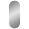 vidaXL v&aelig;gspejl 50x20 cm oval s&oslash;lvfarvet