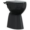 vidaXL kantfrit toilet 7 cm ekstra h&oslash;jde soft close keramik sort