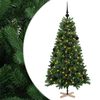 vidaXL Kunstigt juletr&aelig; med julekugle 150 cm 150 LED'er Varm hvid PVC