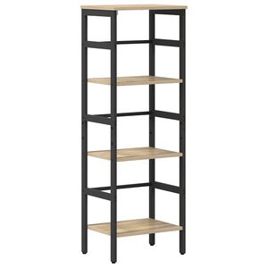 vidaXL Bogreol 3 niveauer 40 x 29,5 x 115 cm Konstrueret tr&aelig; Sonoma eg