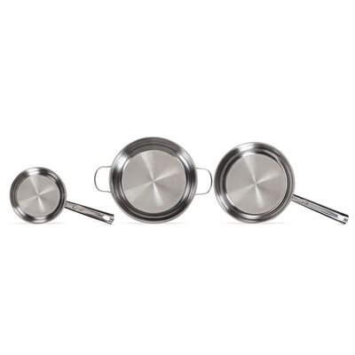 Livoo køkkensæt 5 dele rustfrit stål sølvfarvet