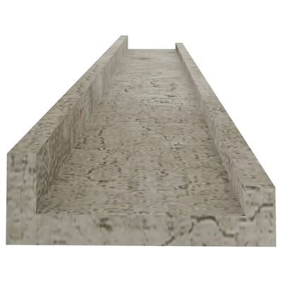 vidaXL væghylder 2 stk. 80x9x3 cm betongrå