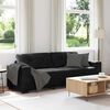 vidaXL Sofa 3 pcs Brun Linned-blandet stof