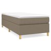vidaXL Boxspring sengeramme 90x190 cm stof gr&aring;brun