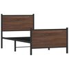 vidaXL sengeramme 80x200 cm uden madras metal brun egetr&aelig;sfarve