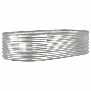 vidaXL plantekasse 152x80x36 cm galvaniseret st&aring;l s&oslash;lvfarvet