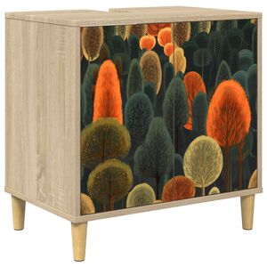 vidaXL Badev&aelig;relsesskab ZAANDAM Sonoma-eg 60 x 40 x 60 cm