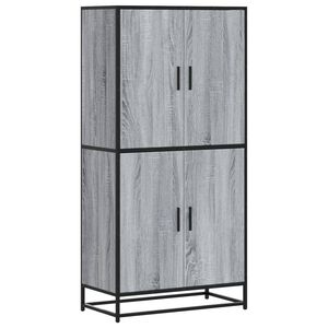 vidaXL skab 68x35x139 cm konstrueret tr&aelig; gr&aring; sonoma-eg