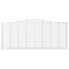 vidaXL buede gabionkurve 3 stk. 400x50x160/180 cm galvaniseret jern