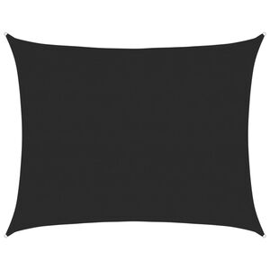 vidaXL solsejl 160 g/m&sup2; 6x8 m rektangul&aelig;rt HDPE sort
