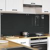 vidaXL Køkken bagvæg 2 pcs Mørkegrå 80 x 60 cm hærdet glas