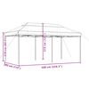 vidaXL Party Tent Brun 292 x 580 x 315 cm Oxford stof