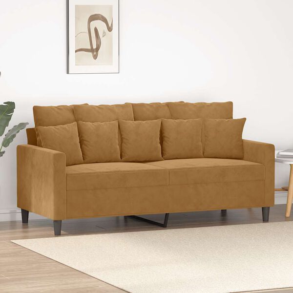 vidaXL 2-personers sofa 140 cm fl&oslash;jl brun