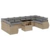 vidaXL sofas&aelig;t til haven 11 dele med hynder polyrattan beige