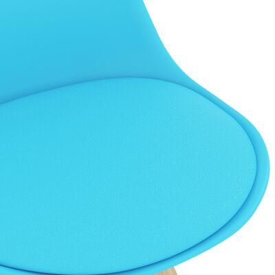 vidaXL barstole 2 stk. PP og massivt bøgetræ blå