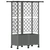 vidaXL H&aelig;vet Bed med Trellis og Tag Lysegr&aring; 124 x 40 x 142 cm PP