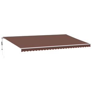 vidaXL markise med LED-lys 600x350 cm automatisk betjening brun
