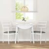 vidaXL spisebordsstole med hynder 2 stk. massivt gummitræ hvid
