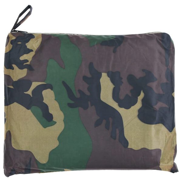 Vandtæt army-regnponcho til camping/vandreture camouflage