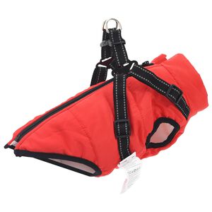 vidaXL Hundejakke R&oslash;d L32 Fleece og polyester