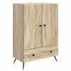 vidaXL Sideboard Sonoma-eg 66 x 34,5 x 95 cm Konstrueret tr&aelig;