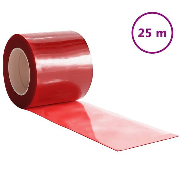 vidaXL b&aelig;ndelgardin 200 mm x 1,6 mm 25 m PVC r&oslash;d