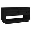 vidaXL tv-bord 74x34x40 cm massivt fyrretr&aelig; sort