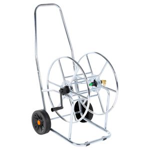 vidaXL slangetromle til 80 m 3/4" slange st&aring;l