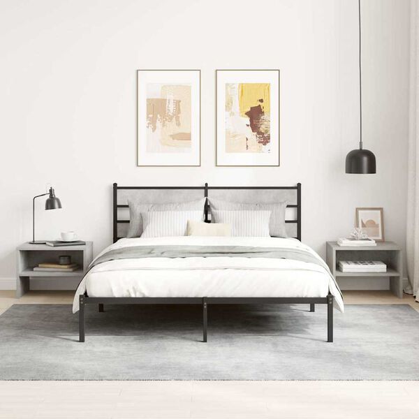 vidaXL sengebord 40x30x30 cm konstrueret tr&aelig; Betongr&aring;