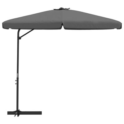 vidaXL udendørs parasol med stålstang 300 x 250 cm | vidaXL.dk