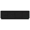 vidaXL tv-bord 156x37x45 cm massivt fyrretr&aelig; sort