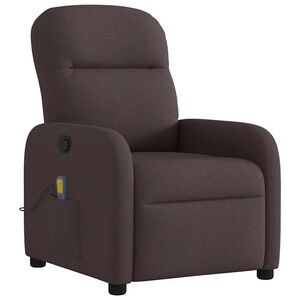 vidaXL massagestol stof m&oslash;rkebrun