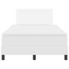 vidaXL Box spring seng med madras Hvid 120 x 190 cm Kunstl&aelig;der