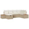 vidaXL Havesofa S&aelig;t 6 stk. Beige polyrattan