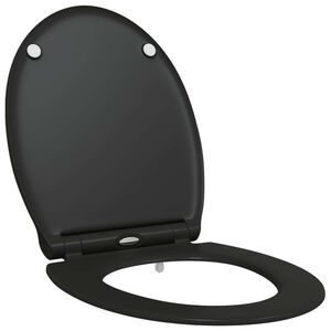 vidaXL Toilet s&aelig;de Sort 45,5 x 37,5 x 3,8 cm Duroplast