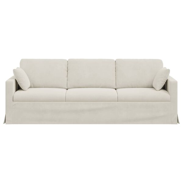 vidaXL Sofa Creme 228 x 78 x 80 cm Fl&oslash;jl