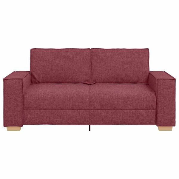 vidaXL 2-personers sofa vinr&oslash;d 180x78x84 cm stof