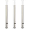 vidaXL pullertlamper med stikkontakt 3 stk. 110 cm rustfrit st&aring;l IP44