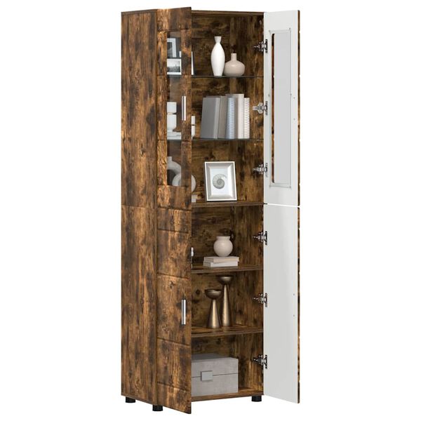vidaXL Highboard FLORIN R&oslash;get eg 60 x 35 x 182 cm Konstrueret tr&aelig;
