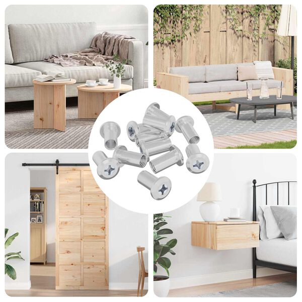 vidaXL L&aring;se Skive 3673 pcs Nikkel St&aring;l