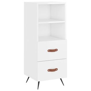 vidaXL sk&aelig;nk 34,5x34x90 cm konstrueret tr&aelig; hvid h&oslash;jglans