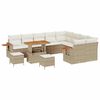 vidaXL Havesofa S&aelig;t 12 stk. Beige polyrattan