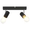 vidaXL Loftsspot med spotlights Sort 26 x 6,5 x 11,5 cm Metal