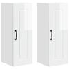 vidaXL Panel til opvaskemaskine Kalmar 2 pcs H&oslash;j gloss hvid