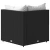 vidaXL hjørnemoduler til havesofa 2 stk. med hynder polyrattan sort