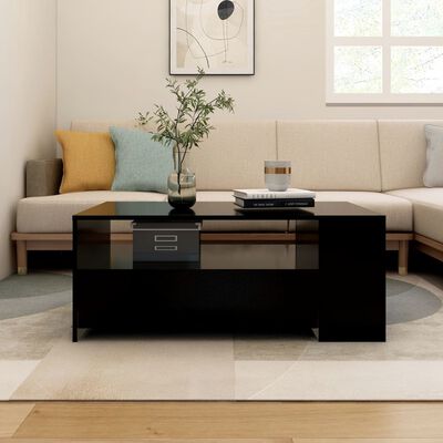 vidaXL sofabord 102x55x42 cm konstrueret træ sort