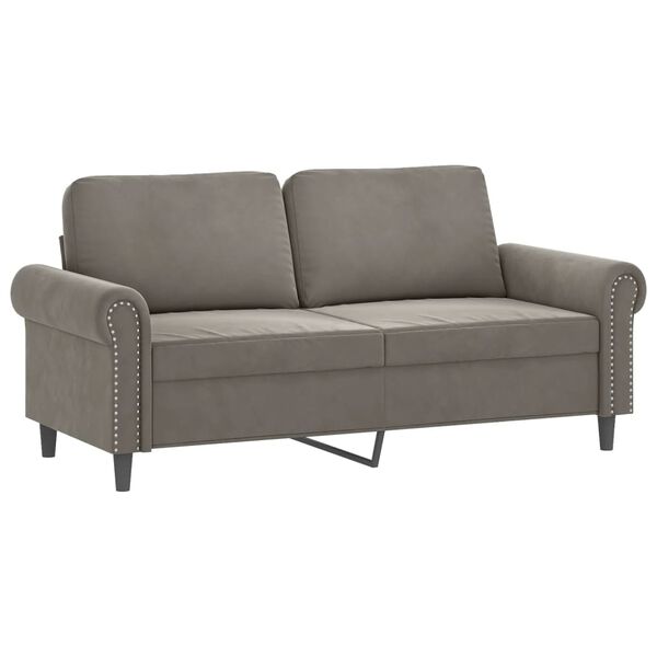 vidaXL 2-personers sofa 140 cm fl&oslash;jl lysegr&aring;