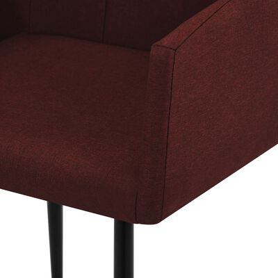vidaXL spisebordsstole med armlæn 2 stk. stof vinrød