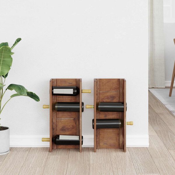 vidaXL Hylde Brun 24 x 13 x 54 cm Massiv Mahogni