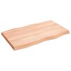 vidaXL bordplade 100x60x(2-6) cm naturlig kant behandlet træ lysebrun